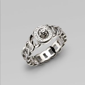 Marc Jacobs silver Katie turnlock ring